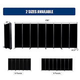 Room Divider and Folding Privacy Screens， 8 Panel Wide Room Divider Wall Screen for Room Separtition, Partition Room Dividers Fabric Panel Wall Dividers Freestanding for Office, Bedroom, Studio Dorm HOMSCREENER