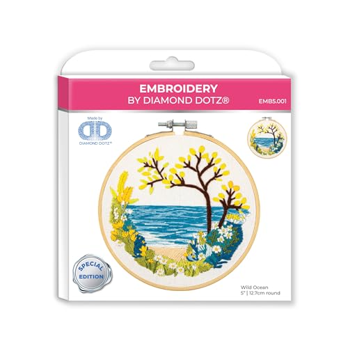 DIAMOND DOTZ Kits - Embroidery Wild Ocean: Dive into Creativity with This Embroidery Kit, Perfect Embroidery Kit for Beginners and Embroidery Kits for Adults