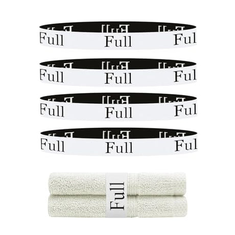 Meatykui 4 Pieces Bed Sheet Organizer and Storage Size Label Bands, Elastic Linen Labels for Bed Sheet Sets, Elastic Bedding Bands for Organizing The Linen Closet(Full 4Pcs) Meatykui