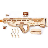 Wood Trick Assault Gun Wooden Model Kit for Adults and Teens to Build - Rifle Guns for Kids - 3D Wooden Puzzle Mechanical Model Wood Trick