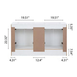 Spring Mill Cabinets Lonsdale 60-Inch Double-Sink Bathroom Vanity with White Top, 2 Soft-Close Cabinets, 3 Drawers, 60.5" W x 18.75" D, White Spring Mill Cabinets