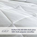 BISELINA Down Alternative Comforter Duvet Insert with Corner Tabs Box Stitched Microfiber Fluffy White Quilt All Seasons Hotel Collection Bedding - King Size, 104x92 Inches BISELINA
