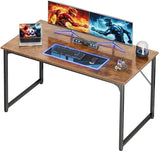 PRAISUN 47 X 24 Inch Computer Desk with Deeper Desktop, Gaming Office Writing Work Desk for Home Office, Study, Bedroom, Work from Home, Metal Frame, Rustic Brown PRAISUN
