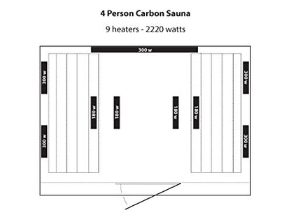 Radiant Saunas BSA2418 4-Person Hemlock Infrared Sauna