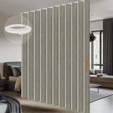 AJAZZ 100% Blackout Accordion Room Divider Curtains - with Flexible Ceiling Track Total Privacy Sound Proof Curtains Suitable for Bedroom Patio Sliding Door(Grey, W100 x L84, 1 Pack) AJAZZ