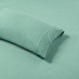 Intelligent Design Cotton Blend Jersey Knit Bed Sheet Set Wrinkle Resistant, Soft Sheets with 14" Deep Pocket, All Season, Cozy Bedding-Set, Matching Pillow Case, Queen, Aqua 4 Piece Intelligent Design