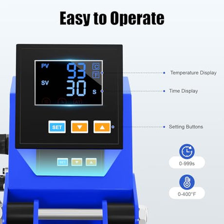 16x24 inch Automatic Hot Stamping Machine, Clamshell Heat Press Transfer T-Shirt 110V Sublimation Automatic Open Digital Transfer Heat Press Machine Fichiouy