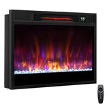 SIMOE 23" Electric Fireplace Inserts, 1500W Recessed Fireplace Heater with Remote Control, 6 Flame Colors & 5 Brightness, 8H Timer, Infrared Quartz Fireplace Insert for Indoor, 23" W x 17" H SIMOE