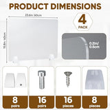 tonchean 4-Piece Desk Dividers Office Partitions, Privacy Desk Panel Protective, Privacy Screen with Clamps for Offices, Schools, Call Centers Workstation- 23.6“L x 15.8”W tonchean