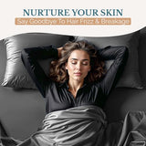 Casa Platino Satin Twin Sheets - Silky Soft Twin Sheet Set with 15 Inch Deep Pocket Fitted Sheet, Luxurious Feel, Silky Smooth,Makes for a Great Nights Sleep, Stylish Finish - Dark Gray Casa Platino