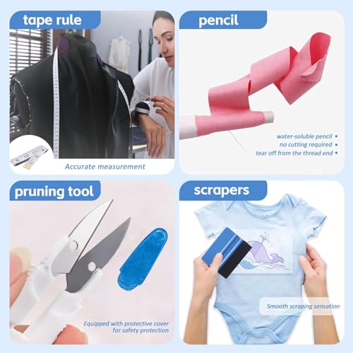67 Pcs Sublimation Shirts Tool Kits for Vinyl Alignment,Portable Pad for Ironing,T-Shirt Rulers Guide and Teflon Sheet for Cricut Heat Press HTV Vinyl Center Designs,Craft Sewing Accessories DNSGOOR