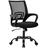 FDW Ergonomic Office Chair Home Desk Chair Task Mesh Computer Chair Gaming with Back Lumbar Support Armrest Modern Swivel Modern Adjustable Rolling Executive Mesh Chair for Women Men (Black) FDW
