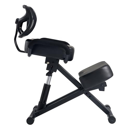 Master Massage Ergonomic Kneeling Chair with Back Support for Office -Posture Chair with Angled Seat and Backrest for Home and Office-Posture Correction Stool-Improve Your Posture Master Massage Equipment