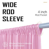 gogoparti 10x20FT Baby Pink Ceiling Drapes for Weddings Parties - 2 Panels of 5x20FT Wrinkle Free Silk Baby Pink Drapes for Tent Canopy, Weddings, Birthdays, Parties, Tent & Event Decoration gogoparti