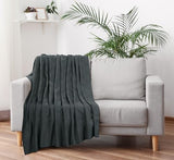 Utopia Bedding Smoke Gray 100% Cotton Blanket [Queen Size - 90x90 Inch] 350GSM Lightweight, Soft and Breathable Thermal Blanket for All Seasons Utopia Bedding