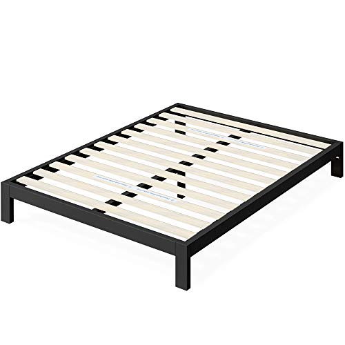 ZINUS Arnav King Metal Bed Frame with Wood Slat Support – No Box Spring Needed, Easy Assembly, Black Zinus