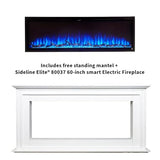 Touchstone Sideline Elite 60" Smart Alexa/WiFi Enabled Electric Fireplace with Surround Mantel - 1,500W Heater Touchstone