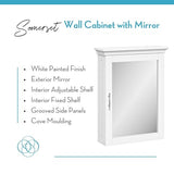 RiverRidge Somerset Wall Cabinet with Mirror Medicine Cabinet with Soft-Close Hinges & Adjustable Shelf Bathroom Mirror with Storage Shelves RiverRidge