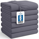 Utopia Bedding Twin Fitted Sheets - Bulk Pack of 6 Bottom Sheets - Soft Brushed Microfiber - Deep Pockets - Shrinkage & Fade Resistant - Easy Care (Grey) Utopia Bedding