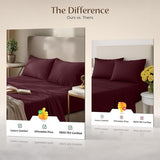 Utopia Bedding King Size Sheet Set – 4 Piece Bed Sheets, Soft and Breathable Microfiber, Includes 1 Fitted Sheet, 1 Flat Sheet and 2 Pillowcases – Oeko Tex (Burgundy) Utopia Bedding