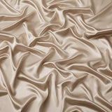 VACVELT 3pcs Extra Deep Pocket Satin Fitted Sheet Set King Bed Set, Beige Bottom Sheet Fit 18-24 Inch Deep Pocket Mattress, Silky Bedding Set Soft & Ultra Deep Fitted Sheet & 2 Pillowcase VACVELT