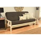 Pemberly Row 8" Full Size Spring Futon Mattress Replacement, Linen Sleeper Sofa Bed Mattress, Charcoal Gray-Frame Not Included Pemberly Row