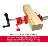 HimaPro 4-Pack 3/4 Inch H-Style Professional Pipe Clamp Set - Designed For Woodworking, Carpentry, Home Improvement, and DIY Jobs HimaPro