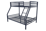 Novogratz Maxwell Twin-Over-Full Metal Bunk Bed with Ladder and Guardrails, Navy Blue Novogratz