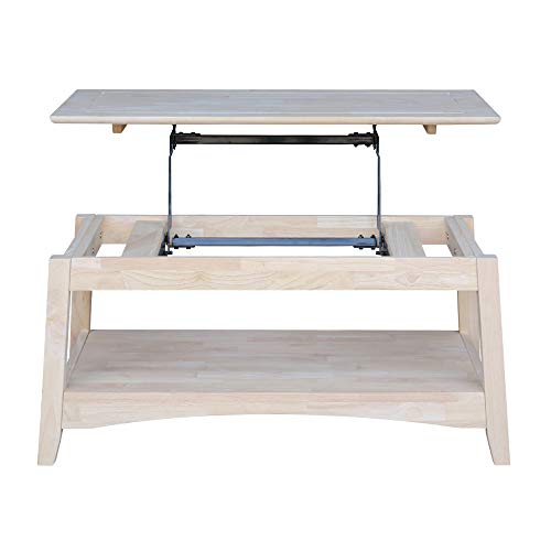 International Concepts Bombay Tall Coffee Table, Unfinished - WoodArtSupply