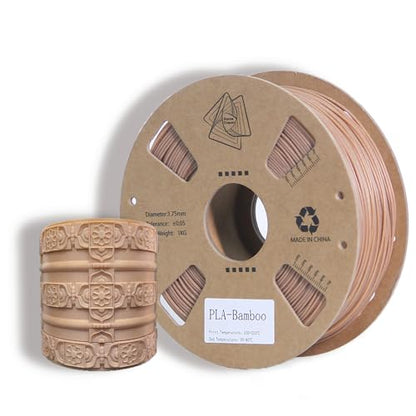 3D Printer Filament Bamboo Fiber - Bambu Filament pla - Wood Filament pla - 1.75mm(2.2 LBS) - WoodArtSupply