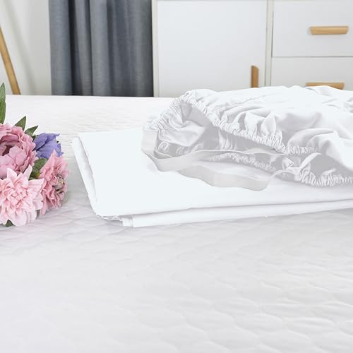 Elegant Comfort 1500 Premium Hotel Quality 18-24 Inches Deep - Extra Deep Pocket Single Fitted Sheet for High Mattress, Luxury and Softest, Smart Pocket - Wrinkle Free, King, White Elegant Comfort