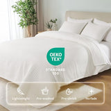 KASENTEX Oversized Queen Quilt Set 102"x106" – Soft Washed 3-Layer Lightweight Bedspread, Minimalist Nordic Design, All-Season Spring & Summer Quilt Set (1 Quilt + 2 Pillow Shams),Cream White KASENTEX