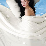 DOWNCOOL Cooling Comforter, Cream White Cooling Blanket King Size, Cooling Duvet for Hot Sleeper, Breathable Summer Quilt, Lightweight Soft Q-Max>0.4 Arc-Chill Cool Comforter,106"X90" DOWNCOOL
