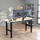 VIVO Premium Electric 4-Leg Dual Motor Standing Desk Frame for Table Tops up to 107 x 53 inches and 330 lbs, Memory Controller Height Adjustment, Frame Only, Black, DESK-E-P4B VIVO
