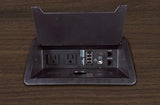 Romig Legacy 16 ft Racetrack Laminate Conference Table with 2 Charging Ports- Neo Walnut Romig