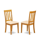 East West Furniture VAAN9-OAK-C 9 Piece Dining Table Set Includes an Oval Dining Room Table with Butterfly Leaf and 8 Linen Fabric Upholstered Chairs, 40x76 Inch, Oak East West Furniture