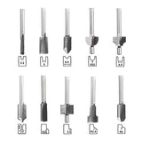 HSS Router Carbide Engraving Bits and Router Bit Set 1/8"(3.2mm) Shank HSS Rotary Router Bits Tool for DIY Woodworking Edge Grooving Wood Deburring Engraving and Milling,20 Pcs SaferCCTV