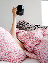 Betsey Johnson - Twin Sheet Set, Ultra-Soft Bedding with Smooth & Silky Feel, Deep Pockets, Bed Sheets with Matching Fitted Sheet & Pillowcase (Betsey's Leopard Pink) Betsey Johnson