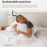 Threadmill Luxury 800 Thread Count 100% Cotton Sheets - Sateen Weave Twin XL Bed-Sheets, Better Than Egyptian Cotton,3 Pc Solid Bedding Set (Hotel White), Fits 15" Deep Pocket Threadmill