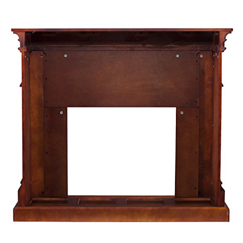SEI Furniture Sicilian Harvest Traditional Style Electric Fireplace, Warm Brown Mahogany, 44.75 W x 14 D x 40.25 H (inches) SEI Furniture
