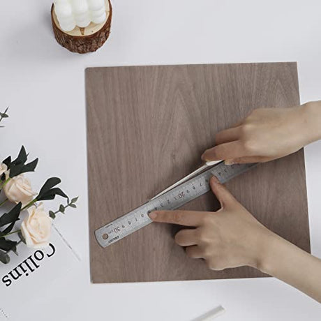 12 Pcs Walnut Unfinished Wood Craft, 12 x 12 x 1/8 Inch - 3mm Thick Walnut Unfinished Plywood for Laser Cutting & Engraving, School DIY Projects, Painting, Fretwork, CNC Cutting, Wood Burning 12 Pcs Vemkyrio