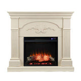 SEI Furniture Sicilian Harvest Traditional Style Electric Fireplace, New Ivory SEI Furniture