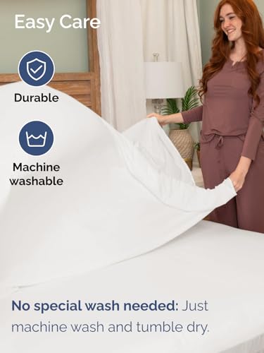 Extra Deep King Sheet Set - 6 Piece Breathable and Cooling Sheets - Hotel Luxury Bedding for Women, Men, Kids & Teens - Easy & Secure Fit - Soft and Wrinkle Free - Extra Deep Pockets - Antique White CGK Unlimited