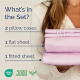 Full Size 4 Piece Sheet Set - Comfy Breathable & Cooling Bed Sheets Set - Hotel Luxury Bedding for Women, Men, Kids, Teens, Boys & Girls - Deep Pockets, Soft and Wrinkle Free - Oeko-Tex - Light Pink CGK Unlimited