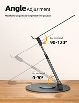 Nulaxy Telescopic 360 Rotating Laptop Stand for Desk Adjustable Height Swivel Pull Out Design Ergonomic Laptop Riser Standing Desk Converter Fits All 10-17" Laptops Computer MacBook, Gray Nulaxy