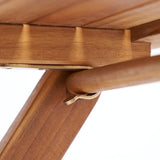 Outsunny 3 Pieces Patio Bistro Set Foldable Wooden PE Rattan Conversation Furniture Outdoor with Cushions, for Porch, Backyard, Garden, Light Teak Outsunny