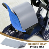 Pushglossy 3 Pcs Silicone Heat Press Cover Pad 1/8" X 4" X 8" Foam Press Mat Accessories Double Sided Use for Hat HTV Transfer Vinyl DIY Small Business (Grey) Pushglossy