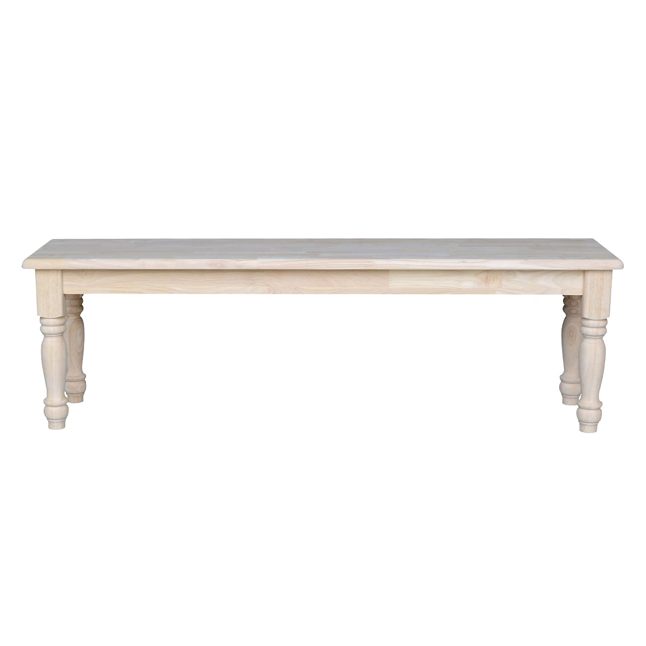 IC International Concepts International Concepts Farmhouse Bench, Unfinished - WoodArtSupply