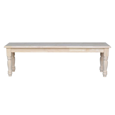 IC International Concepts International Concepts Farmhouse Bench, Unfinished IC International Concepts