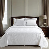 Simple&Opulence 100% Long-Strand Silk Comforter Full-78”x86”, Tussah Silk Weight 1.87 LBS Breathable Jacquard Duvet Insert with Cotton Cover Quilt for Spring/Summer/Fall Premium Bedding, Creme Simple&Opulence